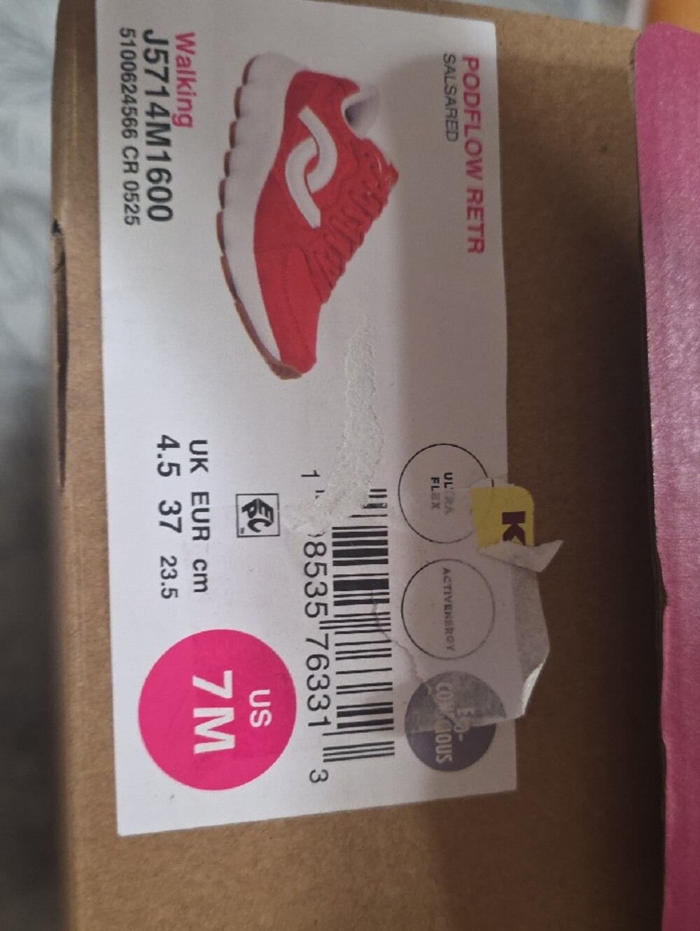 Ryka Women's Red Athletic Sneakers with White Accent - Picture 5 of 5